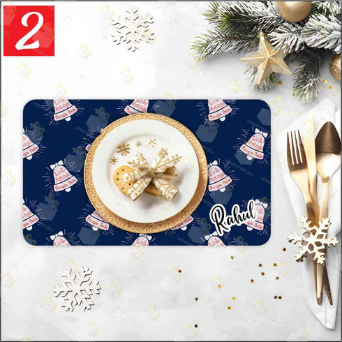 Personalised Christmas Dining Table Mats Set of 4